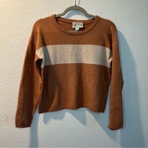 Women’s Anthro Saturday Sunday orange cropped knit pullover sweater size M